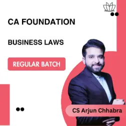 CA Foundation Business Laws (Regular Batch) For May 26